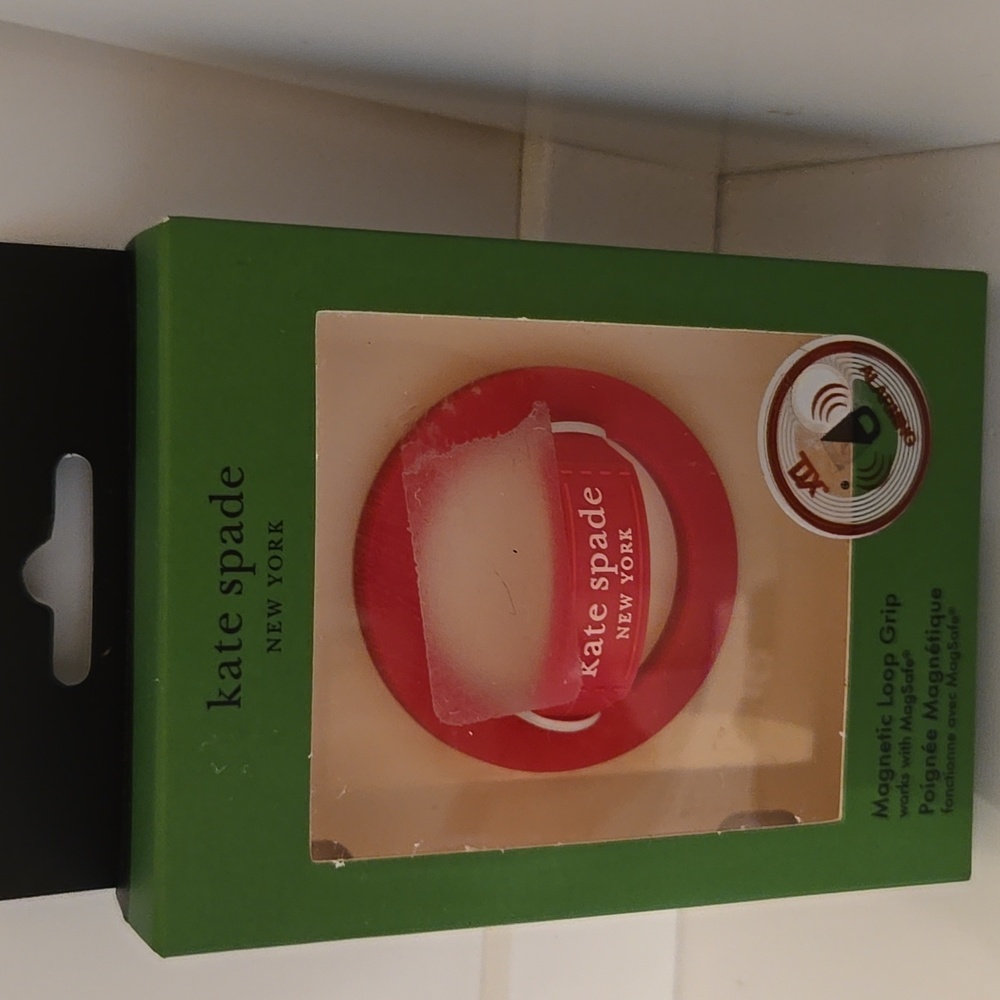 Kate Spade Red Magnetic Loop Grip New